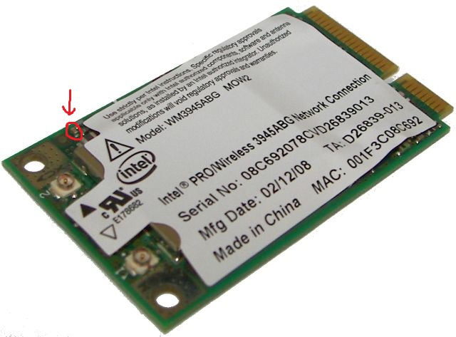 Intel pro/wrieless 3945ABG (smd?)