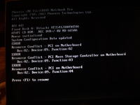 Fujitsu Amilo 1650G - Resource Conflict