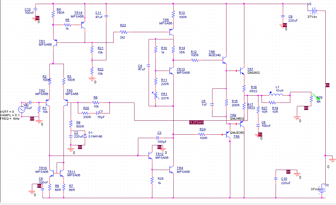 Power Amplifier Circuit Diagram Problem