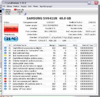Samsung SV0411N diagnoza SMART i przydatno�ci dysku.