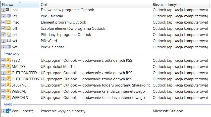 Dwie wersje Microsoft Outlook - jak ustawić domyślny program?