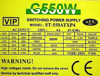 Q-TEC model: ST-550ATXP4 nie startuje.