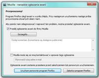 Mozilla Firefox - przegladarka - Firefox uleg� awarii w wyniku b��du.