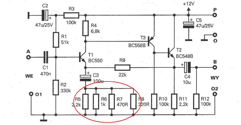 Objaśnienie schematu przedwzmacniacza elektroda pl