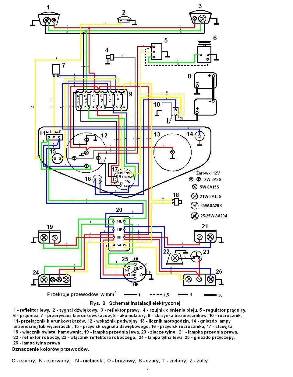 Instalacja URSUS C330 Potrzebuje schemat elektroda.pl