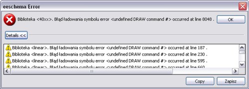 B��dy w dzia�aniu programu KiCAD