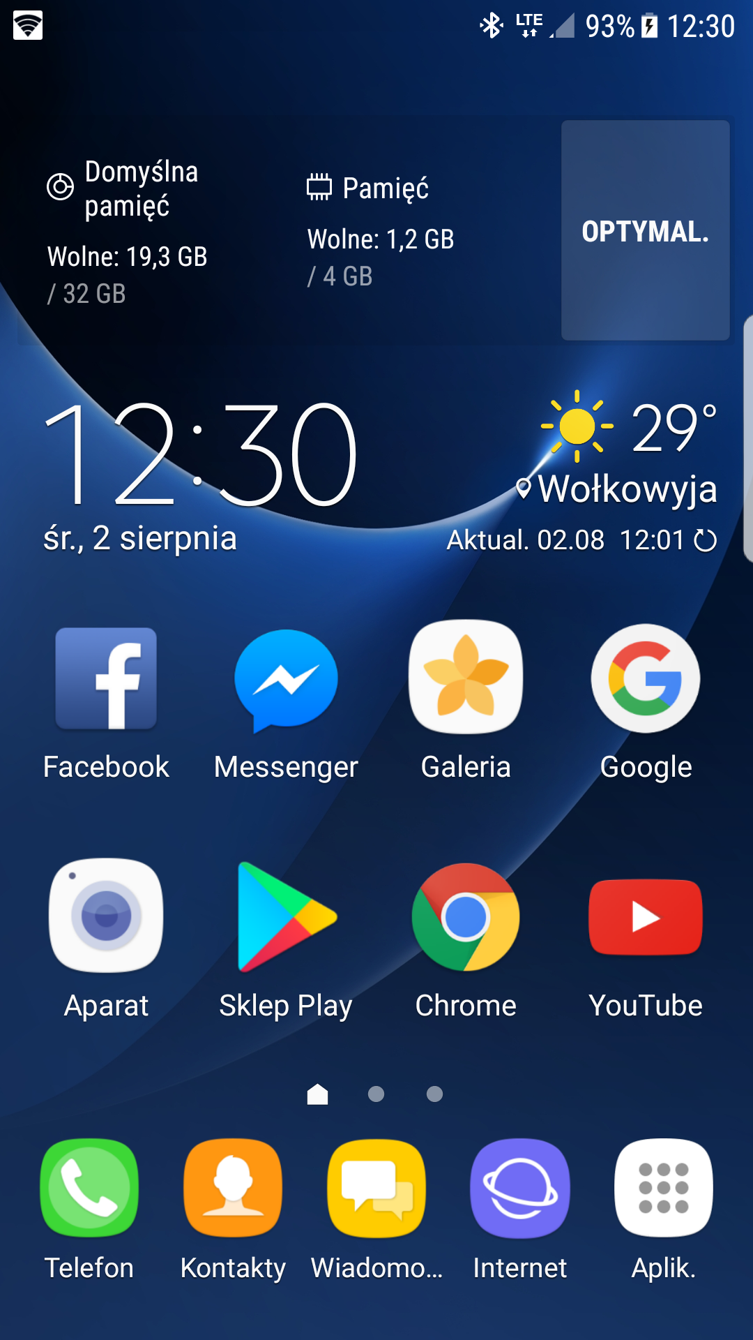Too much free space on home screen after upd… | Samsung Galaxy S7 Edge1080 x 1920