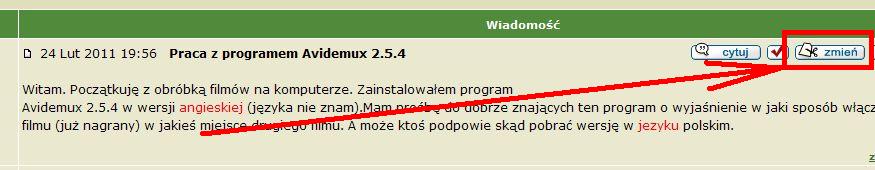 Praca z programem Avidemux 2.5.4