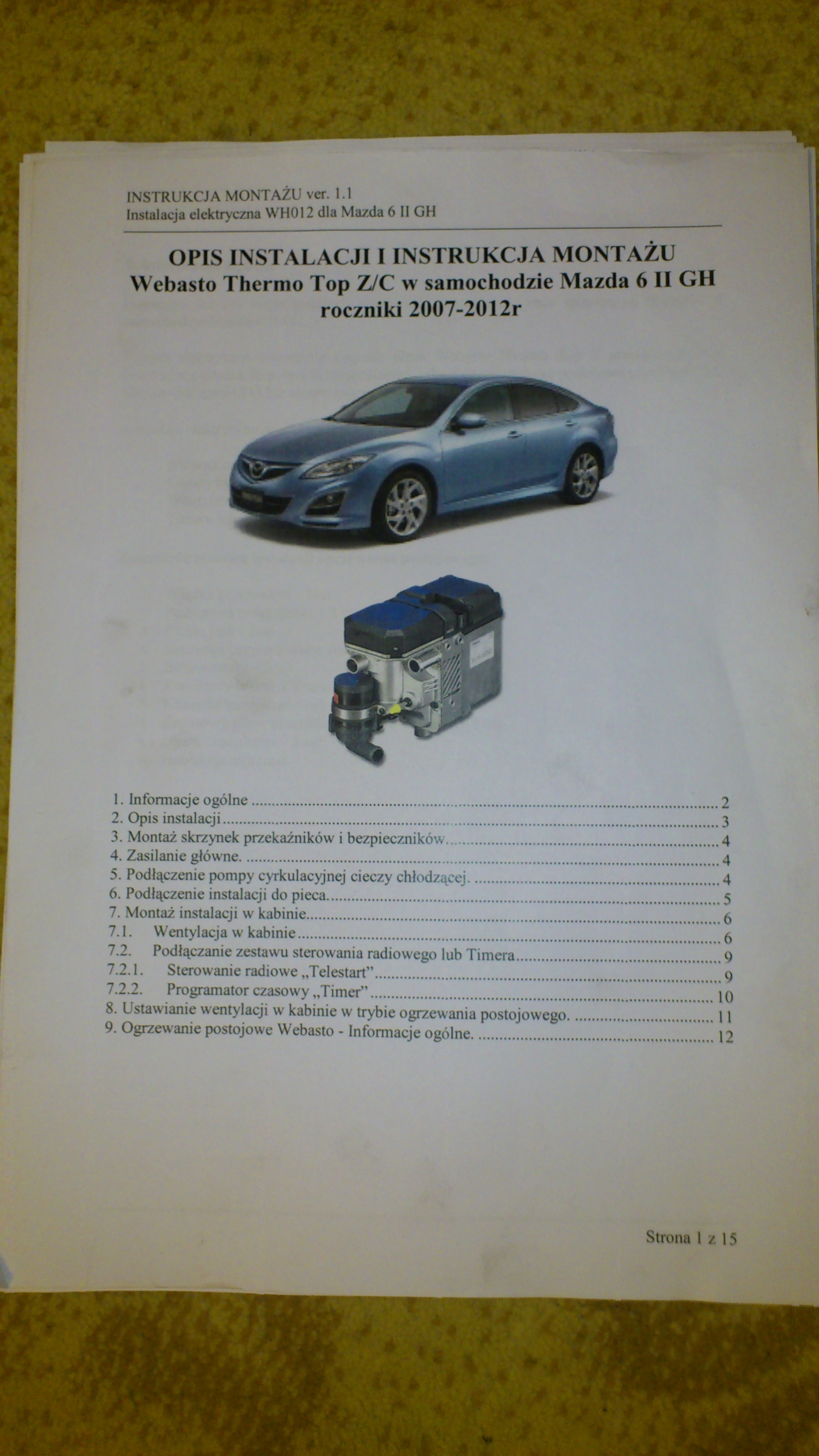 Mazda 6 Forum • Mazda 6 Gh - Rozbudowa Dogrzewacza Do Ogrzewania Postojowego • Elektryka I Elektronika Gh