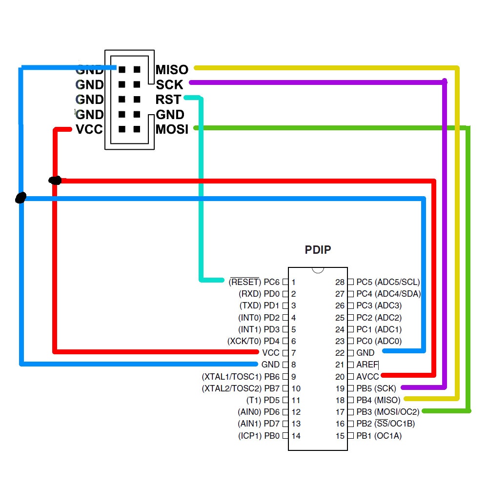 Программатор USBASP USB для AVR + кабель