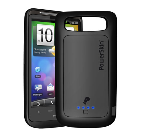 PowerSkin - silikonowe etui po��czenie z zewn. akumulatorem dla telefon�w HTC