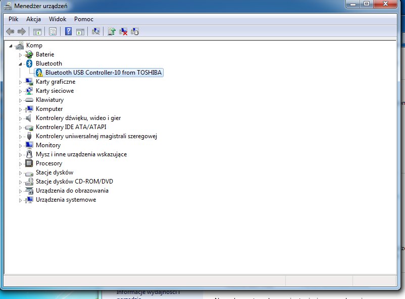 AHCI/TOS6205 - Bluetooth ACPI Driver Więc to nie to. I już zainstalowałem. Teraz z kolei nie chce działać widzi ze to Bluetooh ale nic to mi nie daje.