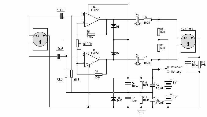 Szukam Schematu Przedwzmacniacza Mikrofonowego Symetryczny Odporny Na