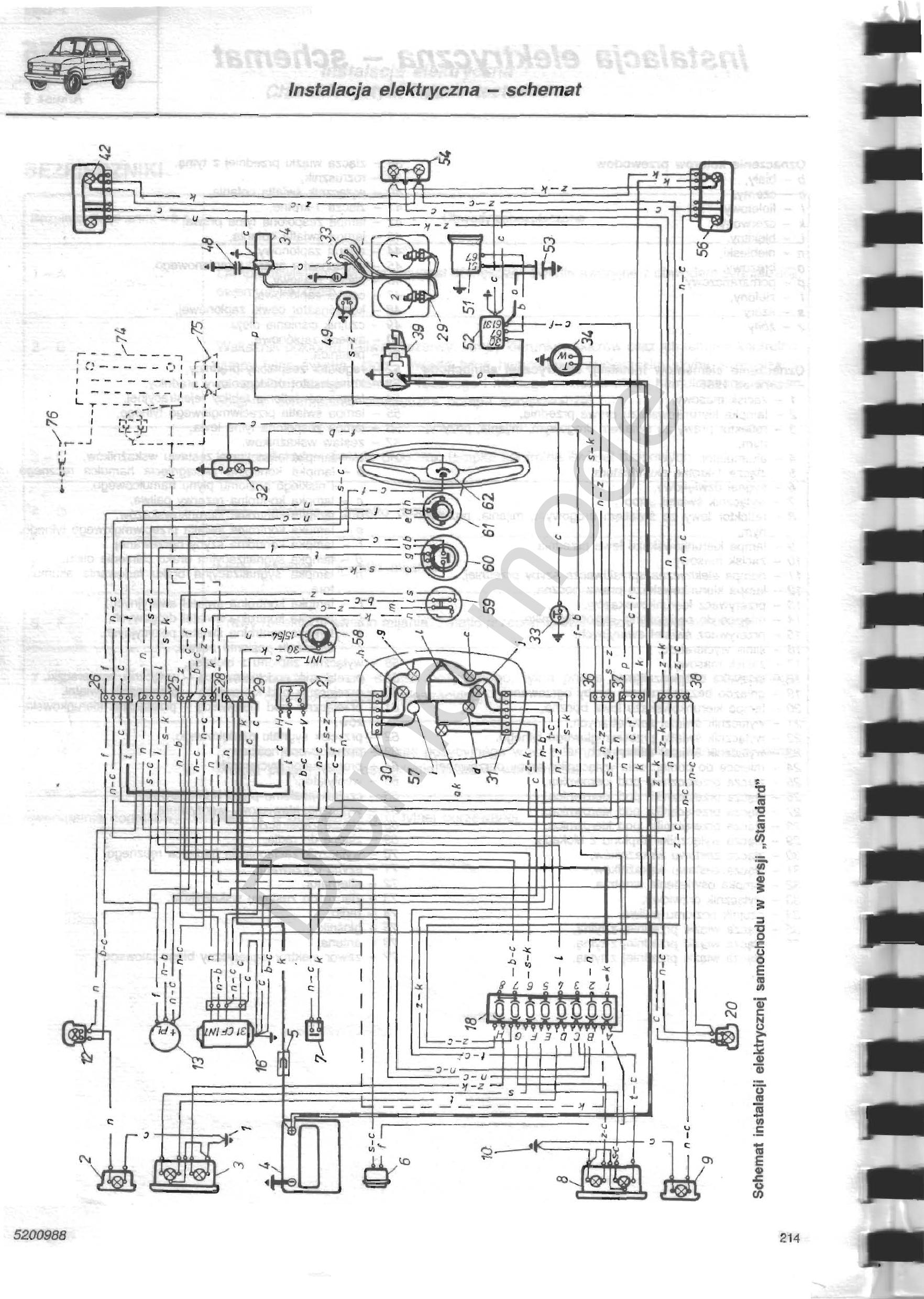 fiat 126p schemat instalacji elektrycznej z modułem