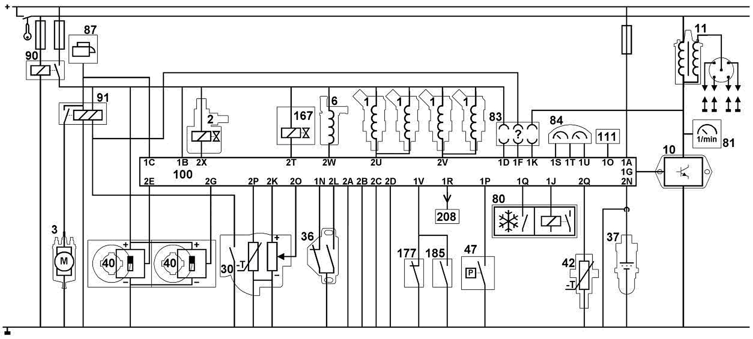 Mazda 323 F schemat sterowania silnika. elektroda.pl