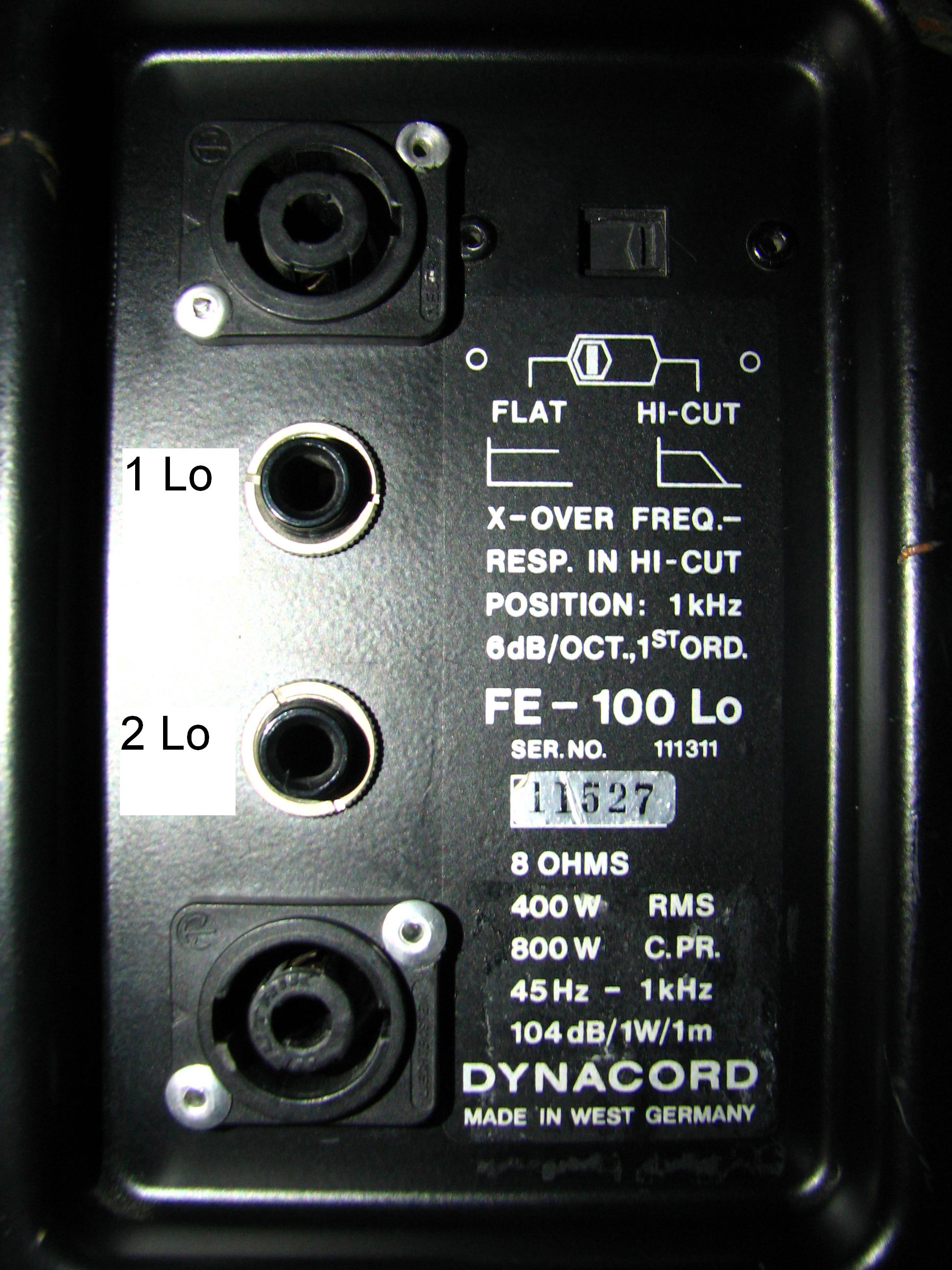 Dynacord Fe-200 i FE-100 Lo + koncowka Dynacord PCA 2450
