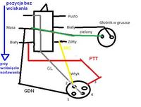 Zamiana mikrofonu Midland, do radia Uniden.