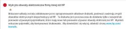 Komunikat błędu HP o wykryciu obwodów innej firmy i zablokowanych wkładach