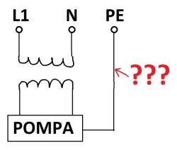 Zabezpieczenie przed porażeniem ze strony pompy wodnej.