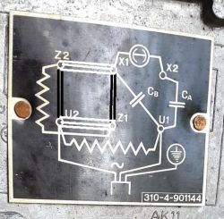 Silnik Jednofazowy z dwoma kondensatorami zmiana kierunku obrotów