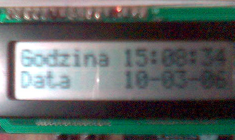 Zegarek z termometrem w języku asm