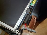 Laptop DELL C600, zwarcie przy matrycy