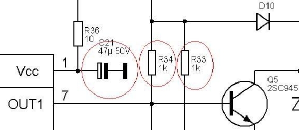 Megabajt model MGB-350ATX P4 wartosc rezystorow R34 i R33