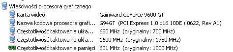 Gainward GeForce 9600 GT "Pytanie"