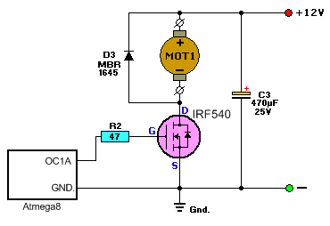Regulacja obrotów silnika (jasności żarówki)