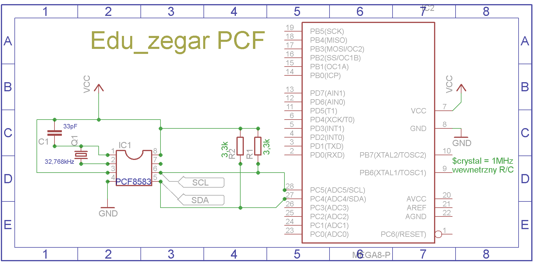 [BASCOM][PCF8583] Potrzebuję program do obsługi zegara PCF.