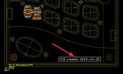 Dynamiczny komponent PCB: silkscreen z datą zapisu PCB / generacji Gerbera