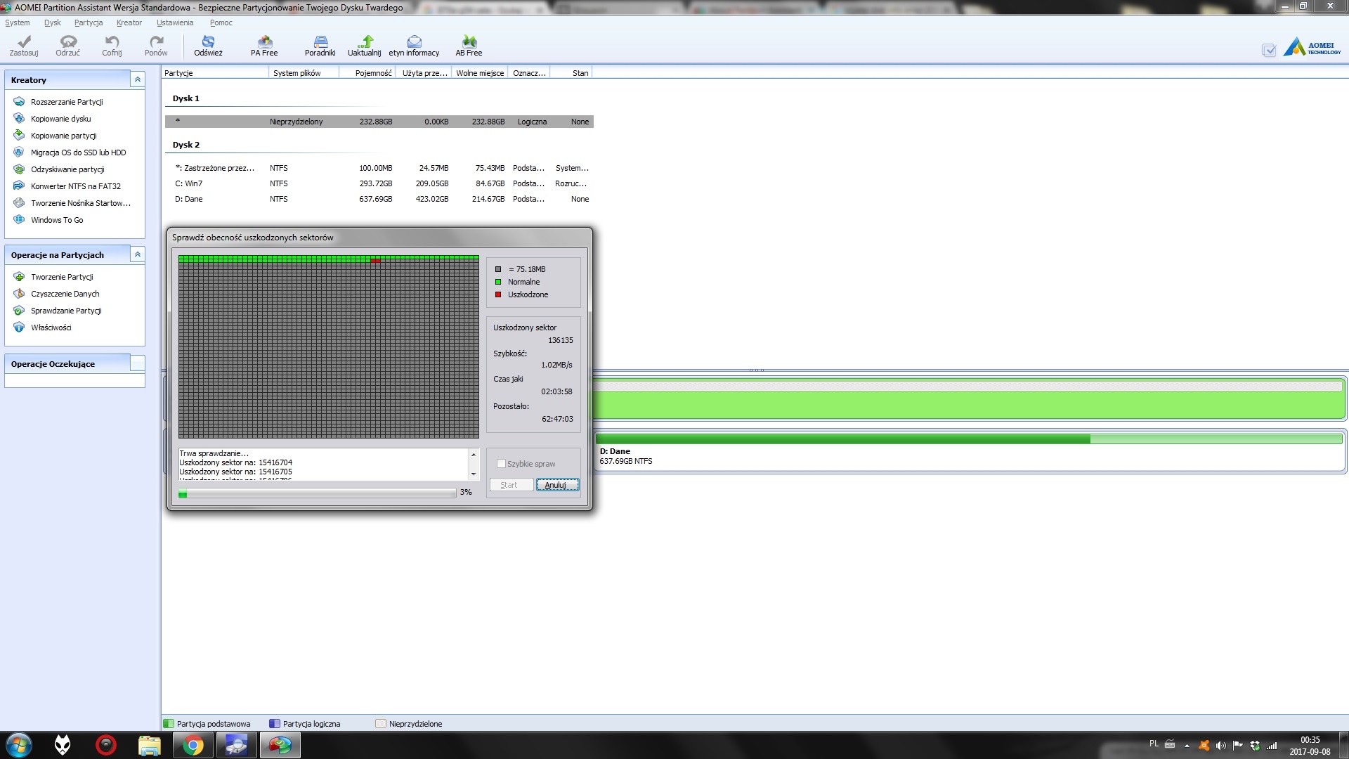 SSD Samsung 850 EVO 240gb BÅÄ
d podczas instalacji Windows 7