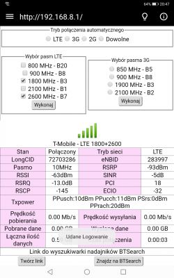 Dobór operatora dla lokalizacji 52.0475163438836, 23.134999055934546 z routerem b818