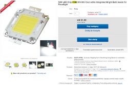 50W COB 30V-36V LED minitest from China - will it really be 50W?