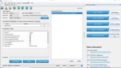 Screenshot of the WCHISPToolStudio application with CH573 microcontroller configuration and download options.