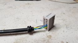 SIO Connector for Atari with Wires 3D-printed SIO connector with wires.