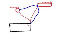 Renault Clio 1 1.9d - dlaczego prąd na rozruszniku po odpaleniu?
