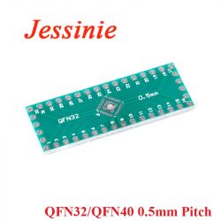 QFN32 adapter board with an integrated chip, displayed with the Jessinie logo.