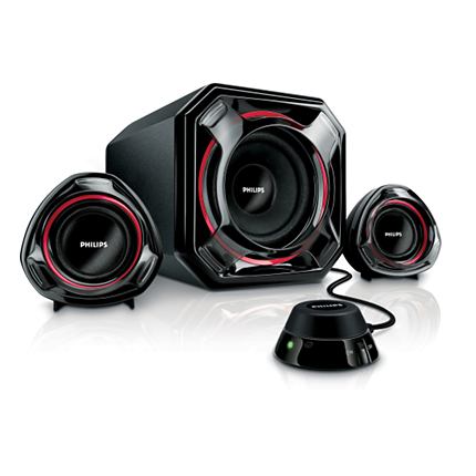 Zestaw głośników 2.1 PHILIPS SPA5300/10 - syczenie z satelitek Zestaw głośników 2.1 PHILIPS SPA5300/10 - syczenie z satelitek
