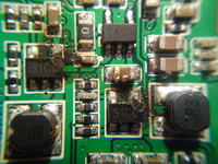 Identyfikacja spalonych elementów SMD S1Cc na płycie tabletu Omega MID7108