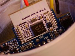 Electronic module CUCO-KK-R-V1.2 with visible chip.