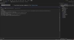 Screenshot of Visual Studio showing Output window after a successful build of WinEF project