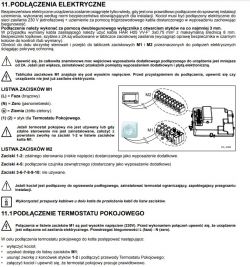 Schemat podłączenia elektrycznego kotła z listwą zaciskową.