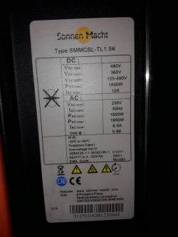 Certyfikat i oprogramowanie do inwertera SoonenMacht SL-Tl1.5K -Macsolar