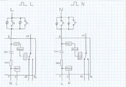 Wnętrze przekaźnika bistabilnego BIS-411 + schemat