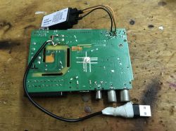 Connected Logic Analyzer to Circuit Board Circuit board with connected logic analyzer.