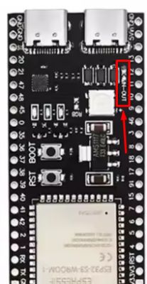 Electronic module with an unconnected USB-OTG jumper highlighted.