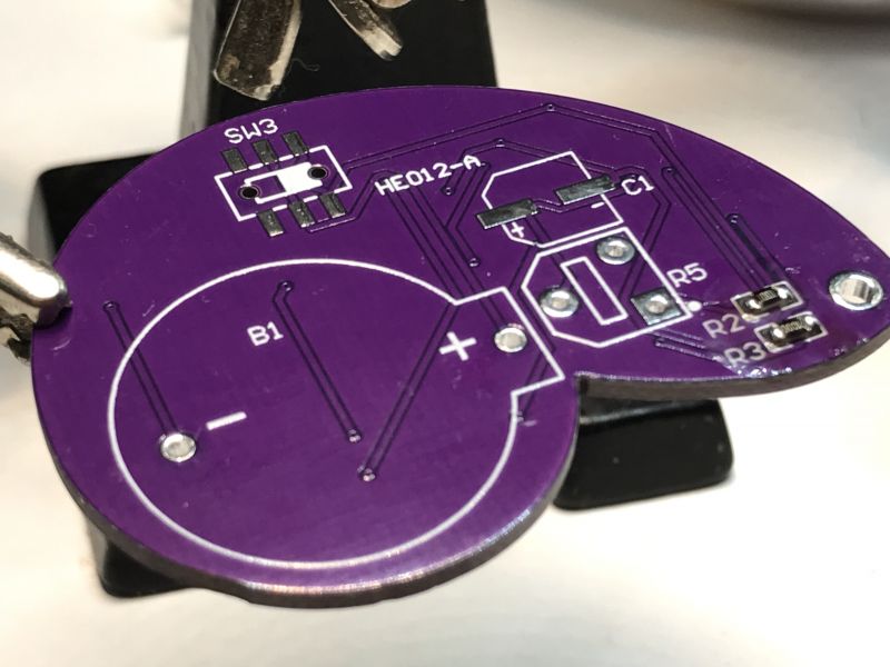 Purple PCB for SMD Assembly Purple PCB with designated areas for SMD components.