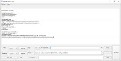Flashing Process in Upgrade Tools V1.5.4 Screenshot of Upgrade Tools V1.5.4 showing the device flashing process.