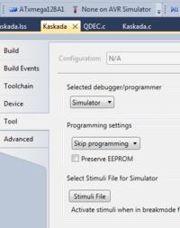 AS6.1 - brak możliwości uruchomienia symulatora dla XMEGA i enkoderów AB90